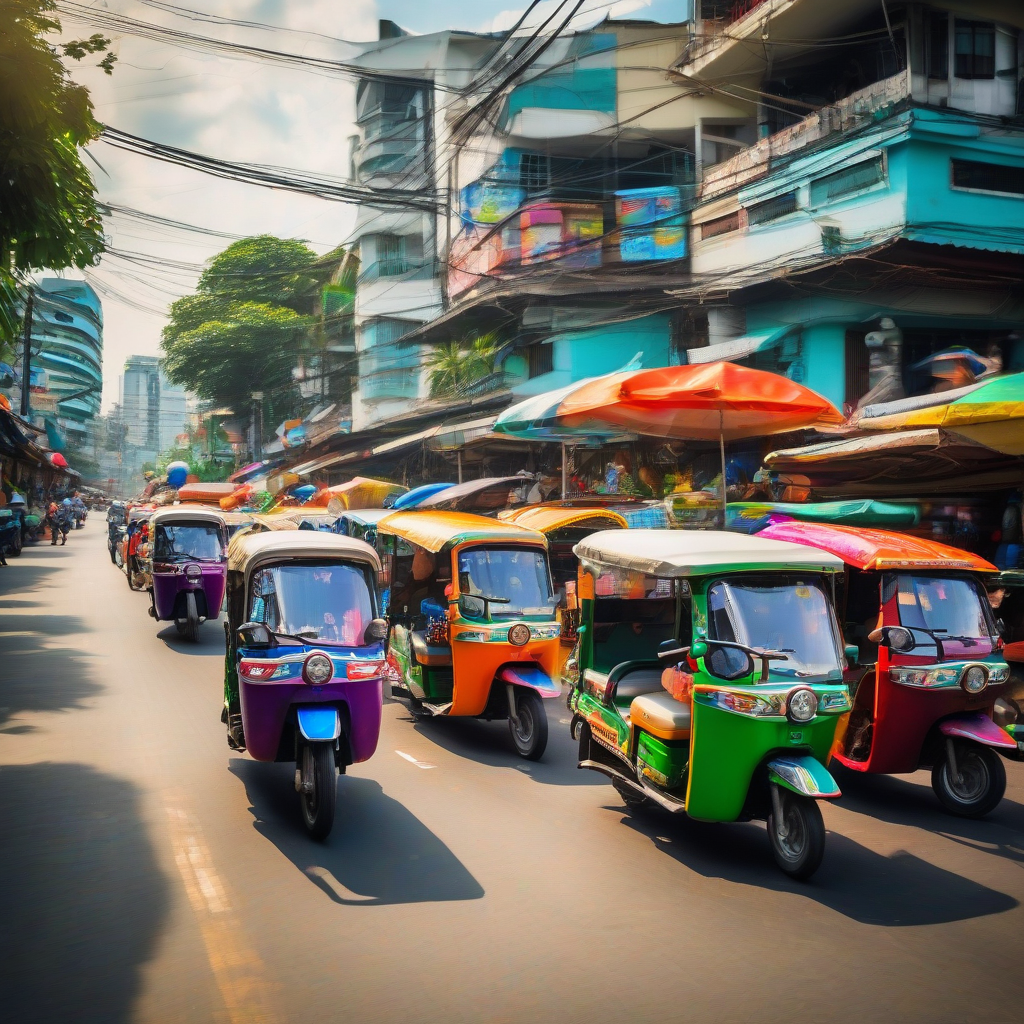 حمل و نقل عجیب تایلند با توک توکز Tuk-Tuks
